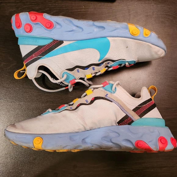 Nike React Element 55 CQ9705-002 Gray Running Men Sneakers Size 8 - Picture 8 of 11